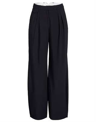 JXBillie Relaxed Pleated HW Bukser - Black